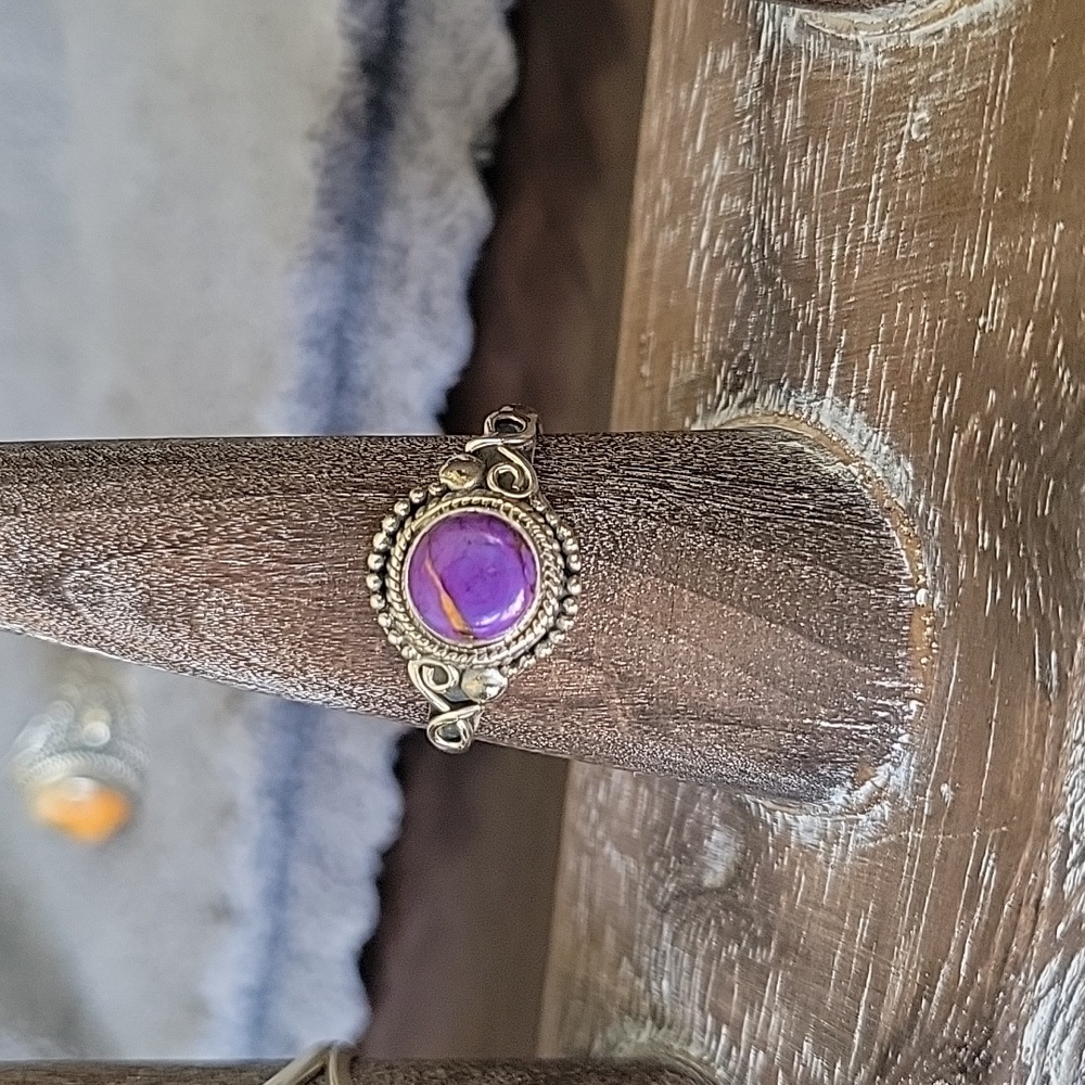Purple Turquoise with Copper Ring